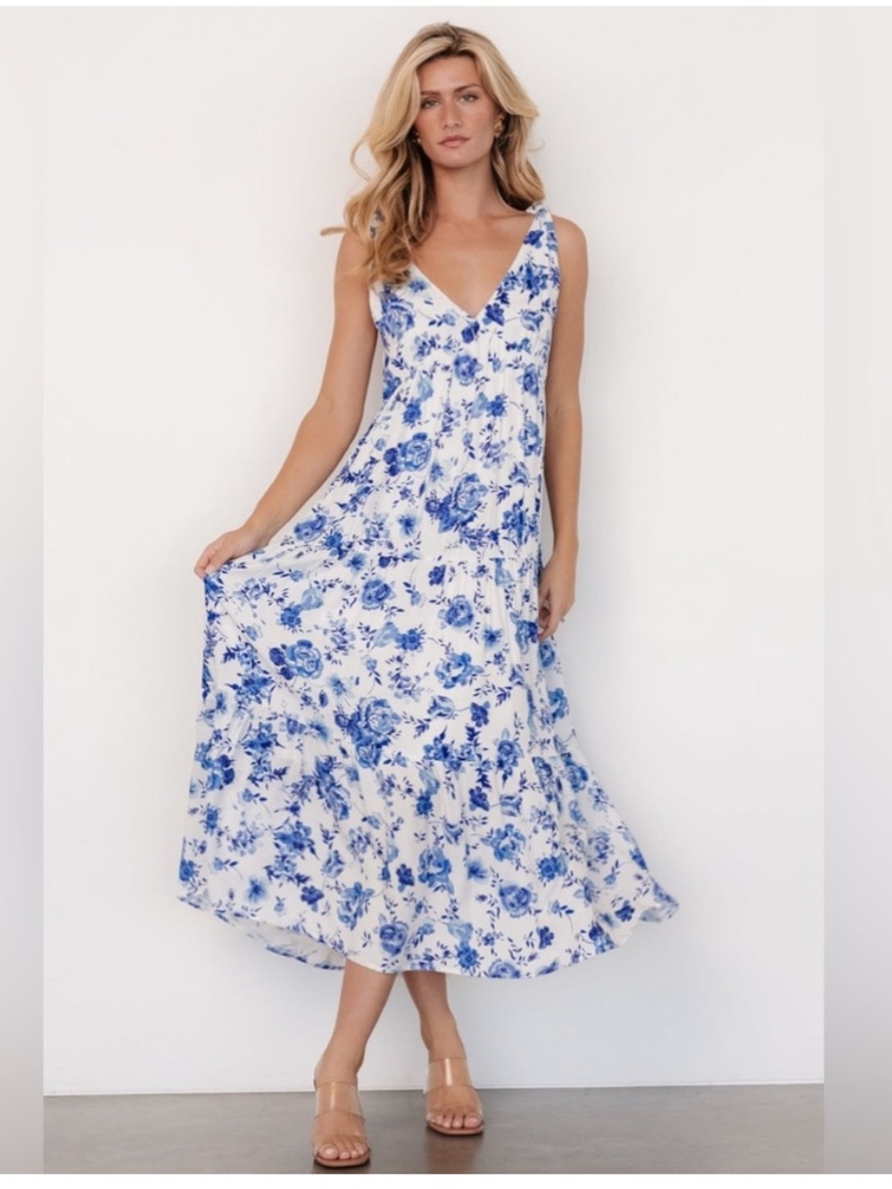 Baltic Born Mariah Tank Tie Shoulder Maxi Dress
